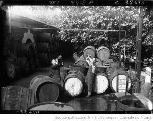 les buveurs de vin au tonneau